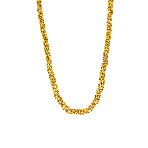 Collier Chaîne Boîte Tressée en Acier Inoxydable Plaqué Or 18K Pour Femmes Accessoires Bijoux Ras du Cou Mode