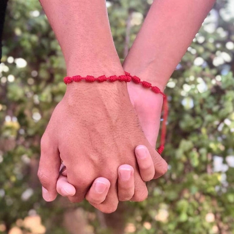 Handgefertigtes Gewebtes 7 Knoten Glücksarmband Rote Schnur Für Damen Herren Verstellbares Seilarmband Ethnischer Schmuck