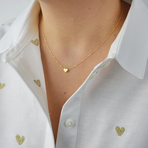 Minimalistische 316L Roestvrijstalen Hart Initiaal Ketting Voor Vrouwen Vergulde 26 Alfabet Hanger Sieraden Forensen Accessoire Cadeau
