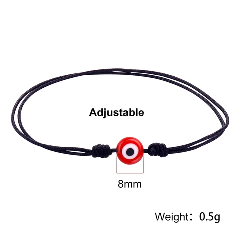 Handmade Evil Eye Braided String Bracelets Lampwork Glass Bead Cord Bracelets For Women Couples Adjustable Lucky Jewelry