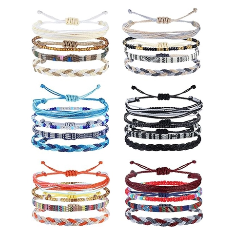 Bohemian Handgemaakte Gevlochten Vriendschapsarmbanden Voor Dames Heren Kleurrijke Etnische Geweven Koord Verstelbare Armband Sieraden