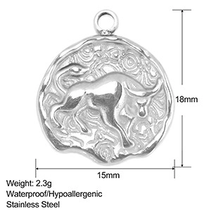Pendente a Moneta in Acciaio Inossidabile Con 12 Costellazioni Zodiacali Pendenti Vintage in Rilievo Per Gioielli Fai da Te