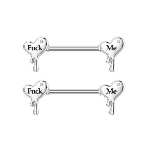 Stainless Steel Nipple Rings Star Moon Skeleton Hand Heart Zircon Inlaid Nipple Studs Non-Piercing Nipple Clips Body Jewelry