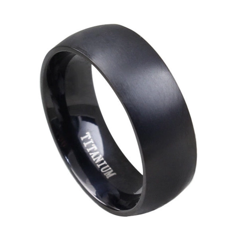 Titanstahl Bandring Für Herren Matte Frostet Oberfläche Poliert Innen Professionelle Geschäfts Schmuck Mode Fingerring Geschenk