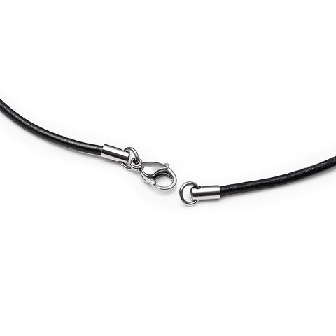 Echt Leren Koord Siliconen Ketting Ketting Roestvrijstalen Karabijnsluiting Voor DIY Sieraden Maken Vervangend Zwart Koord