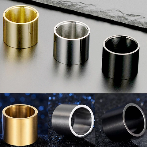 Titanstahl Band Ring Für Männer Mode Einfache Polierte Matte Oberfläche Fingerring Schmuck