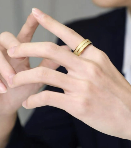 Minimalist Titanium Stainless Steel Ring For Men Women Frosted Sandblasted Groove Band Fashion Jewelry Daily Accessory Gift