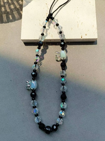 Handgefertigter Handy-Gurt Mit Süßem Hasen-Anhänger Polymer-Ton Samenperlen Facettierte Kristall-Lanyard Für Damen Schmuck