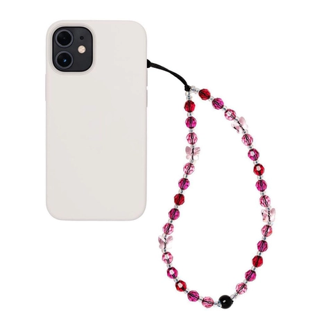 Handgefertigte Kristall Schmetterling Perlen Handy Kette Lanyard Facettierte Glasperlen Mobile Phone Strap Damen Schmuck Geschenk