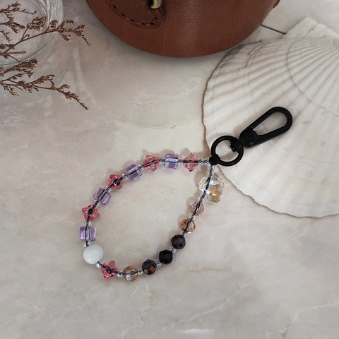 Creative Multicolor Glass Beaded Keychain Unique Skull Star Flower Bead Bag Pendant For Backpack Car Accessories Boho Jewelry