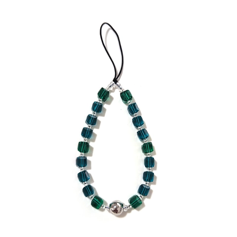 Handmade Crystal Beaded Phone Chain Resin Glass Beads Phone Lanyard Strap For Women Minimalist Mobile Phone Charm Decor