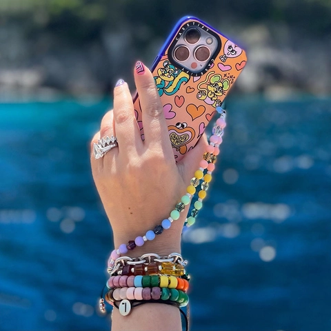 Handgemaakte Kleurrijke Kralen Telefoonhanger Lanyard Hars Kristal Kraal Anti-Verlies Mobiele Telefoon Riem Mode Sieraden Cadeau