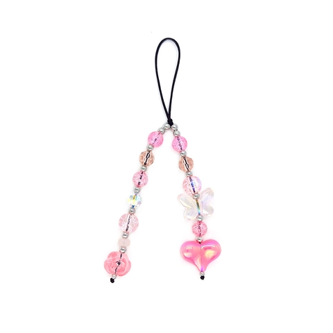 Handgefertigte Handykette Mit Perlen Bunte Herz Stern Smiley Bär Anhänger Schlüsselband Für Damen Taschen Zubehör