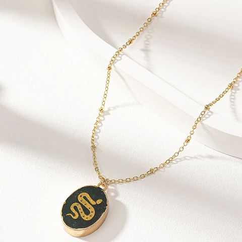 Vintage Edelstahl Kristall Anhänger Halskette Für Damen Vergoldet Libelle Schlange Böser Blick Planet Stern Boho Schmuck