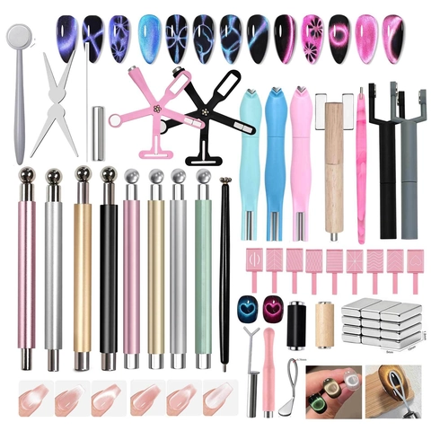 Nail Art Cat Eye Magnet Tool Strong Neodymium Magnet Stick Double Headed Multi Functional For Magnetic Gel Manicure