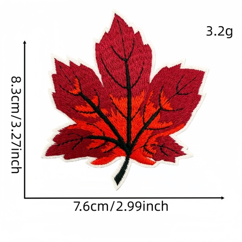 Toppe Ricamate Foglia Di Acero Colorate Termoadesive Da Cucire Applicazioni Decorative Per Vestiti Borse Fai Da Te
