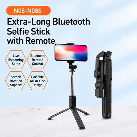 Bluetooth Selfie Stick Tripod With Extendable Aluminum Alloy Rod Detachable Remote Fill Light Phone Stand Live Streaming Portable Mount