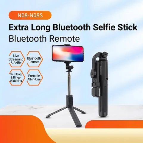 Treppiede per Bastone Selfie Bluetooth Con Asta Estensibile in Lega di Alluminio Telecomando Staccabile Luce di Riempimento Supporto per Telefono