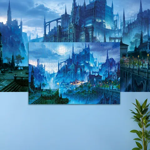 Mini Legpuzzel Karton Hoge Moeilijkheidsgraad Educatief Speelgoed Landschap Kunst Stijl Mysterie Kasteel Voor Volwassenen