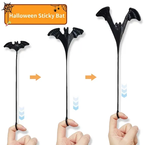 Halloween Sticky Toys TPR Stretchy Wall Climbers For Kids Ghost Pumpkin Bat Skeleton Hand Prank Party Favors
