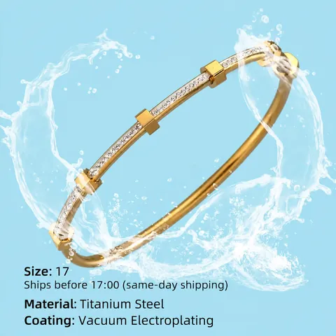 Brazalete de Tuerca de Tornillo Industrial de Acero Inoxidable para Mujer Chapado en Oro Plata Strass Anillo Corazón Mariposa