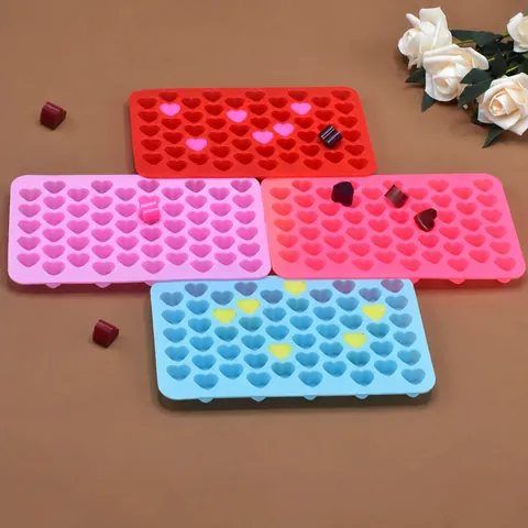 Heart Shape Silicone Mold For Chocolate Candy Jelly Baking DIY Kitchen Tools Flexible Non-Stick Tray