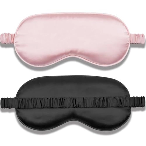 Sleep Eye Mask Imitation Satin Satin Soft Shading Blindfold For Travel Home Nap Breathable With Elastic Strap