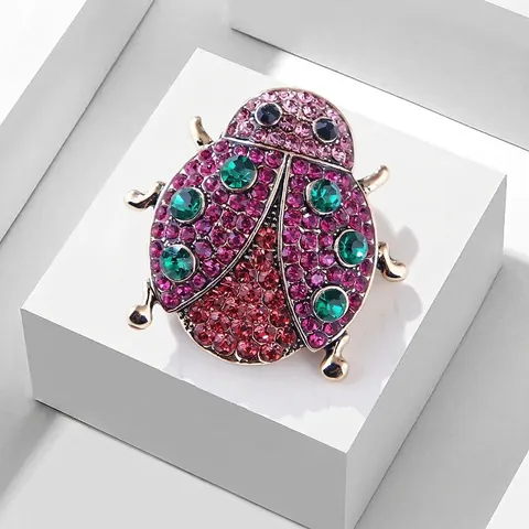 Spilla Coccinella Colorata Lega Strass Insetto Spilla Stile Coreano Cartone Animato Gioielli Regalo Per Donne