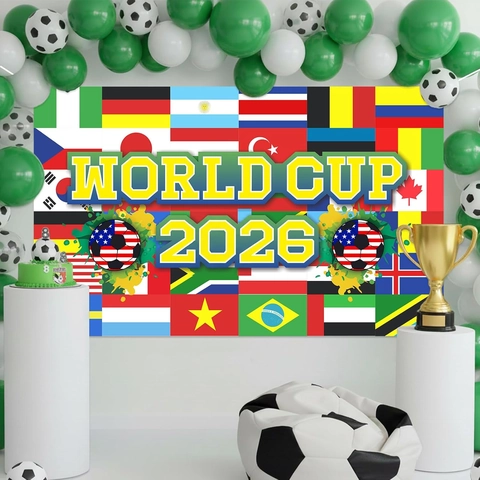 Fußball Sport Weltmeisterschaft Thema Fotografie Hintergrund Polyester Gewebe Flagge Banner Für Fußball Match Party Dekorationen Nationalflagge Design Wanddeko