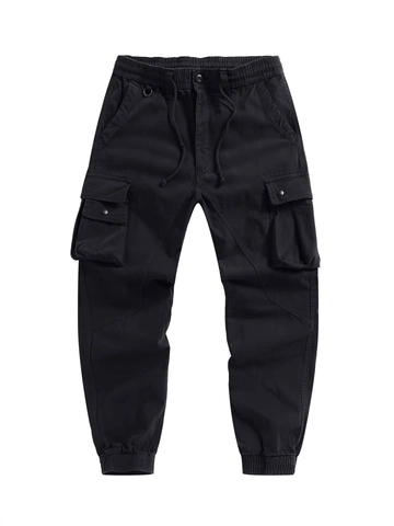 Ανδρικό Casual Cargo Παντελόνι Jogger από Μείγμα Βαμβακιού Πολλαπλές Τσέπες Ελαστική Μέση με Κορδόνι Παντελόνι για Άνδρες