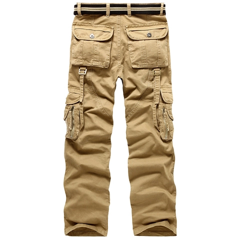 Damen Casual Outdoor Cargo-Hose Baumwollmischung Multi Taschen Gerade Bein Lange Hosen Mit Gürtel Für Wandern Arbeitskleidung
