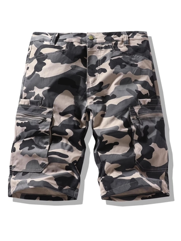Shorts Cargo para Hombre Duraderos Ripstop Camuflaje Multibolsillos Ajuste Holgado Aire Libre Casual Verano Tallas Grandes Shorts de Senderismo