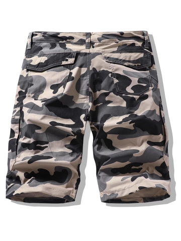 Shorts Cargo para Hombre Duraderos Ripstop Camuflaje Multibolsillos Ajuste Holgado Aire Libre Casual Verano Tallas Grandes Shorts de Senderismo