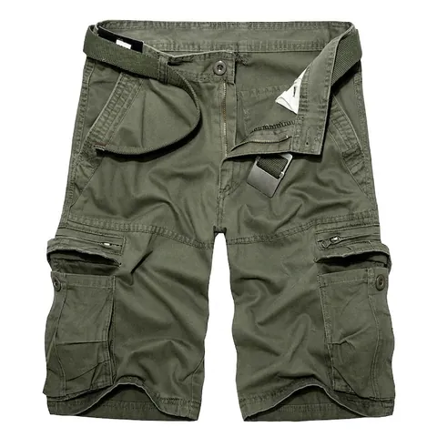 Pantaloncini Cargo Casual Da Uomo Con Cintura Tasche Multiple Tela Di Cotone Resistente Pantaloncini Moda Estivi Per Uomo