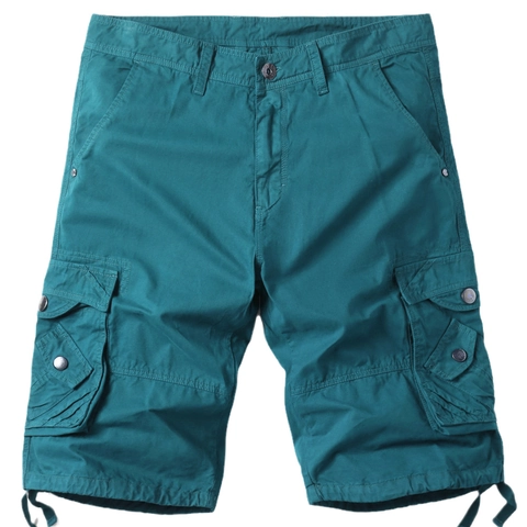 Men's Cargo Shorts Multi-Pocket Cotton Twill Outdoor Casual Tactical Military Shorts With Drawstring Camo Solid Color Shorts For Men