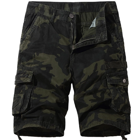 Pantaloncini Cargo Da Uomo In Cotone Mimetico Multitasche Casual Taglio Ampio Estate All'aperto Stile Militare Pantaloncini Da Uomo