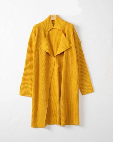 Damen Lange Strickjacke Mantel Revers Offene Vorderseite Gerippter Übergroßer Pullover Strickwaren Weich Warm Lässig Herbst Winter