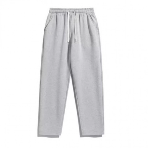 Men Women Casual Sports Pants Polyester Fabric Drawstring Elastic Waist Straight Wide Leg Loose Sweatpants Everyday Outdoor Trousers
