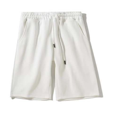 Women Casual Cotton Blend Sports Shorts Loose Wide Leg Elastic Waist Drawstring Summer Solid Color Straight Leg Bottoms