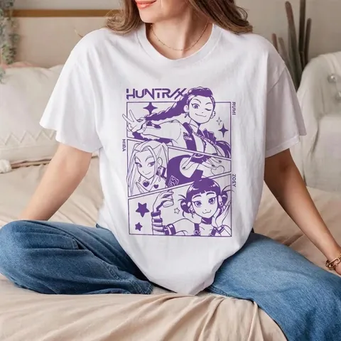 Men Heavyweight Cotton T-Shirt Anime Graphic Character Print Crew Neck Short Sleeve Casual Streetwear Loose Fit Shirt