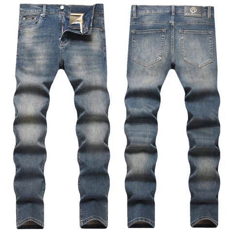 Damen Slim Fit Stretch Denim Jeans Nostalgisch Gewaschen Blau Baumwollmischung Schmal Zulaufende Hose Casual Streetwear Herren