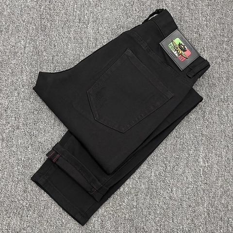 Pantalones Vaqueros Slim Fit Retro para Hombre Lavado Desgastado Logotipo Águila Bordado Mezclilla Casual Algodón