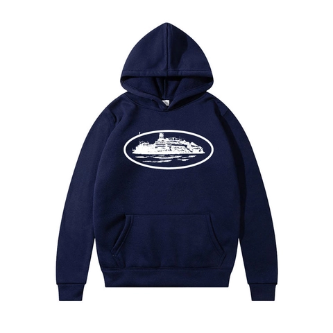 Mens Streetwear Hoodie Alcatraz Island Print Hooded Sweatshirt Fleece Pullover Casual Long Sleeve Top For Men Clothing