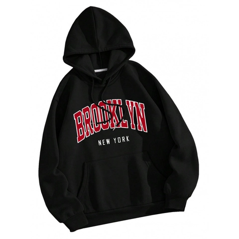 Ανδρικό Fleece Фούτερ με Κουκούλα Casual Φαρδιά Γραμμή Маκρύ Μανίκι Pullover Hoodie Με Τσέπη Εκτύπωση Γραμμάτων Ρούχα Φθινόπωρο Χειμώνας
