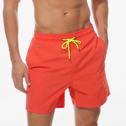 Men Quick Dry Swim Trunks Nylon Water Repellent Beach Shorts With Mesh Lining Drawstring For Surfing Pool Men Summer Shorts