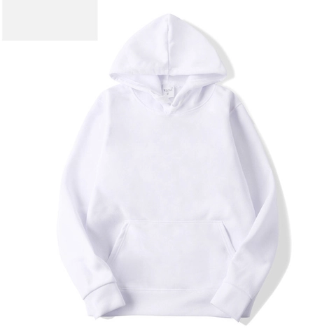 Men's Loose Fleece Lined Hooded Sweatshirt Solid Color Long Sleeve Pullover Sports Hoodie Casual Warm Top