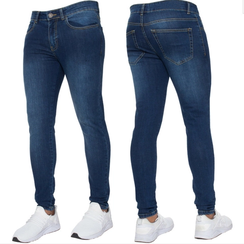 Heren Slim Fit Skinny Jeans Klassiek Denim Katoen Elastische Potloodbroek Casual Waterwassing Stretch Lange Broek Voor Jongeren