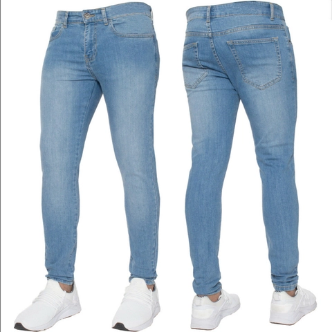 Heren Slim Fit Skinny Jeans Klassiek Denim Katoen Elastische Potloodbroek Casual Waterwassing Stretch Lange Broek Voor Jongeren
