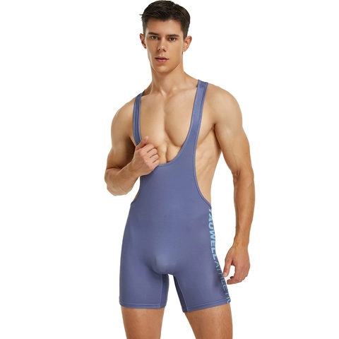 Herren Ringen Singlet Sport Body Schnell Trocknend Kompression Fitness Training Jumpsuit Einteiler Sportbekleidung Racerback Top