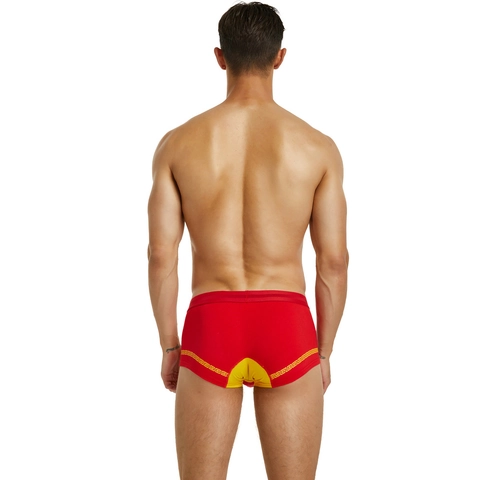 Herren Boxershorts Baumwolle Gestrickt Atmungsaktiv Niedrige Taille Unterwäsche Chinesisch Festlich Doppelglück Neujahr Hochzeit Geschenk